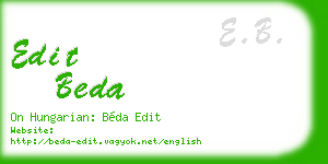 edit beda business card