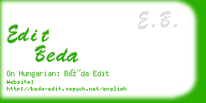 edit beda business card
